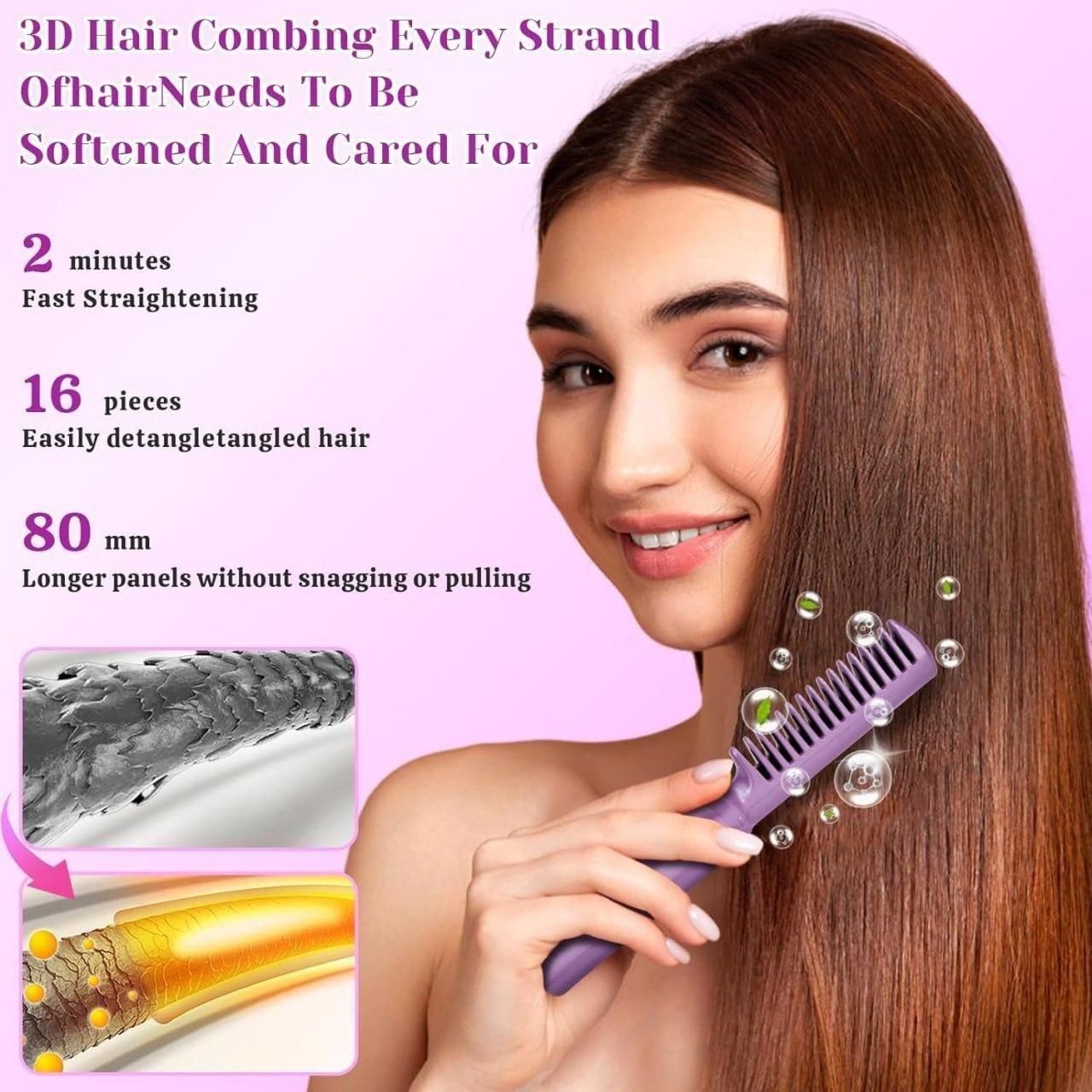 ɢʟᴀᴍꜰʟᴇx Portable Mini Hair Straightener Comb
