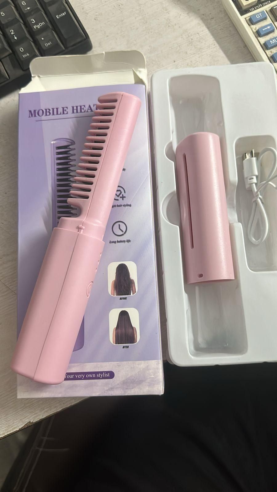 ɢʟᴀᴍꜰʟᴇx Portable Mini Hair Straightener Comb